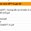 Nội dung chi tiết bộ Ebook ChatGPT trị giá 2 triệu đồng