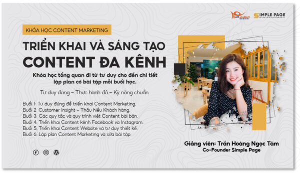 khóa học content marketing a-z đa kênh